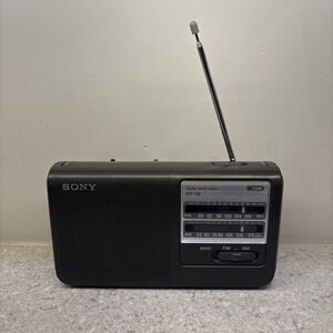 Sony ICF-38 Portable AM/FM Radio  Tested WORKS!  EUC